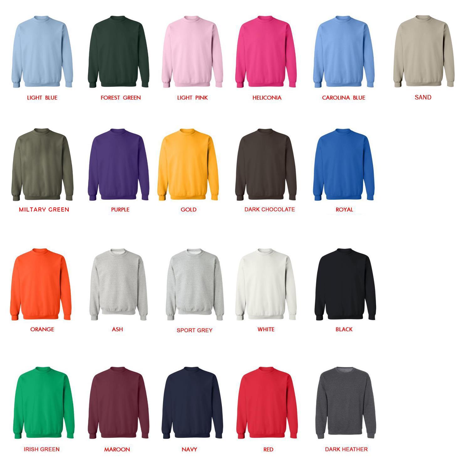 sweatshirt color chart - Corpse Bride Store