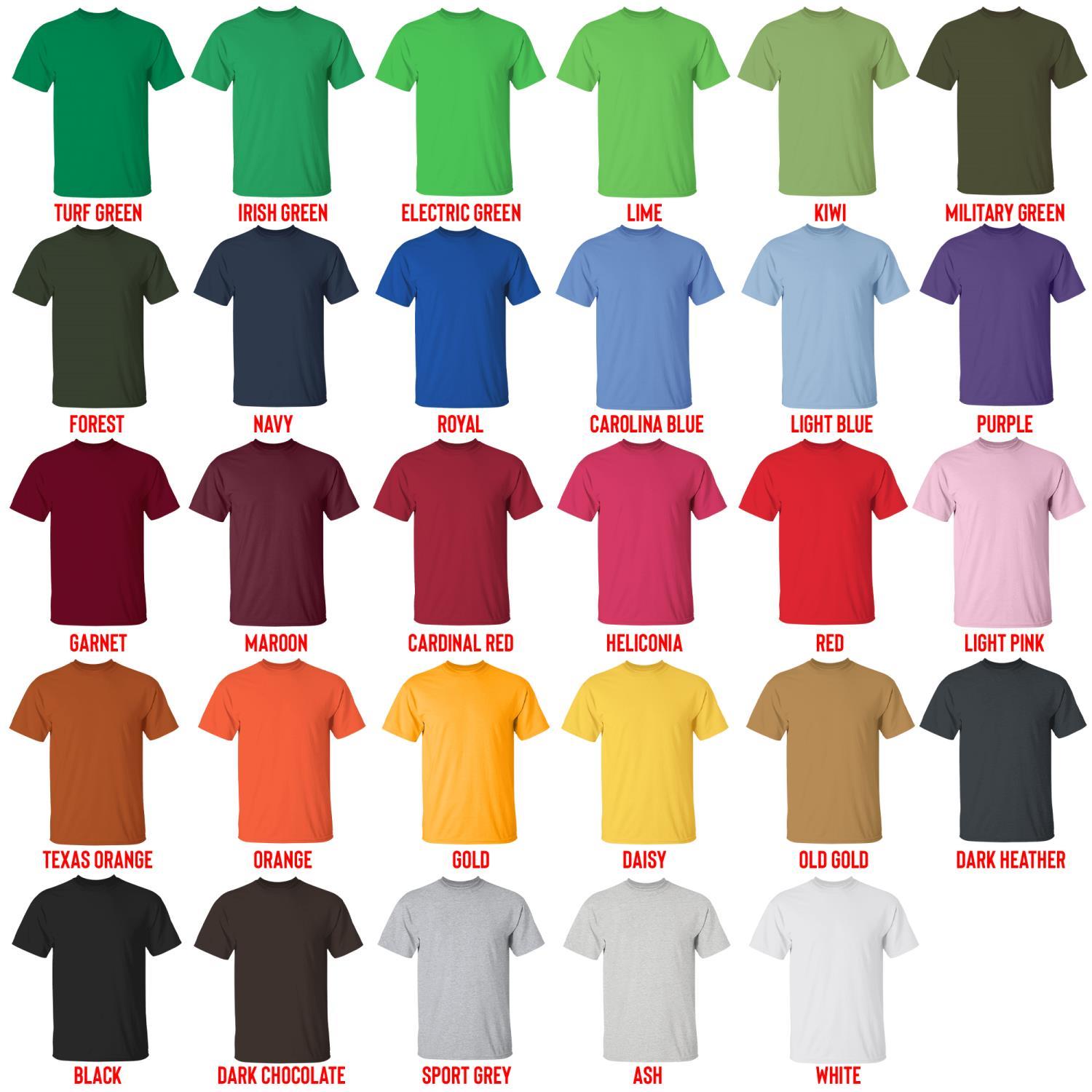 t shirt color chart - Corpse Bride Store