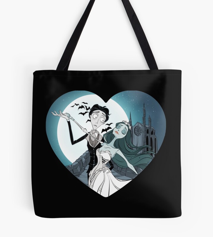 Corpse Bride Couple Tote Bag
