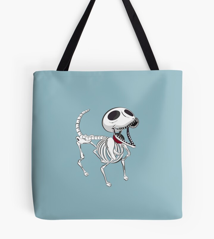 Corpse Bride The Skeleton Dog Tote Bag