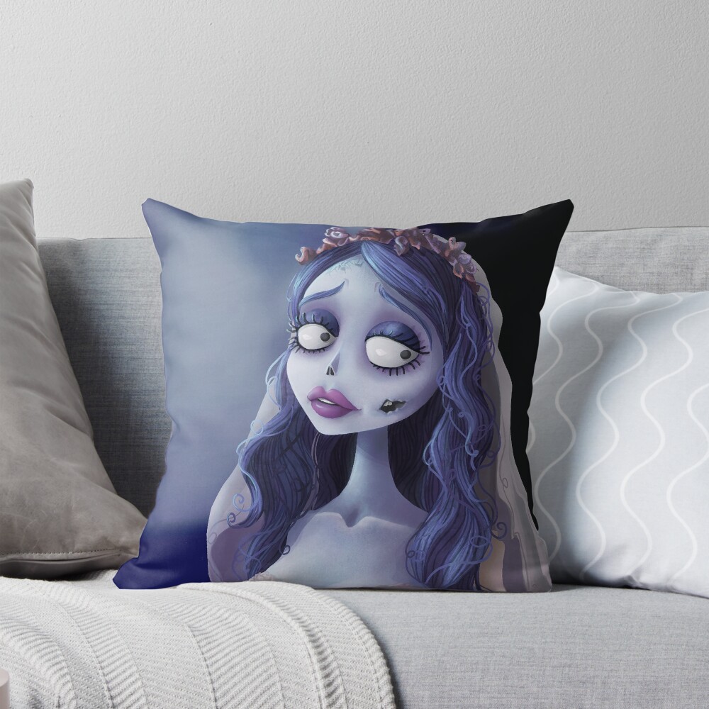 Emily The Corpse Bride Throw Pillow